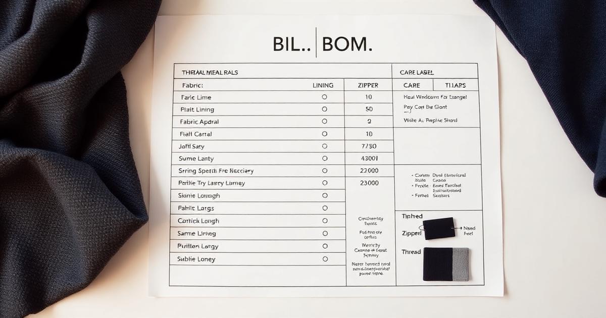 BOM for Apparel: How to Build a Bill of Materials (2026)